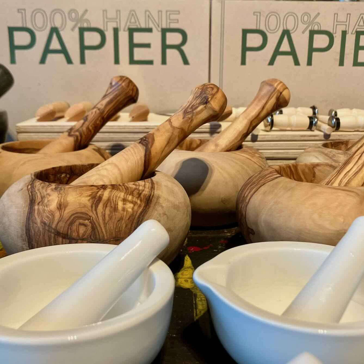Ausstattung Färberkoffer für pädagogische Programme - Mörser und Stößel mittelgroß