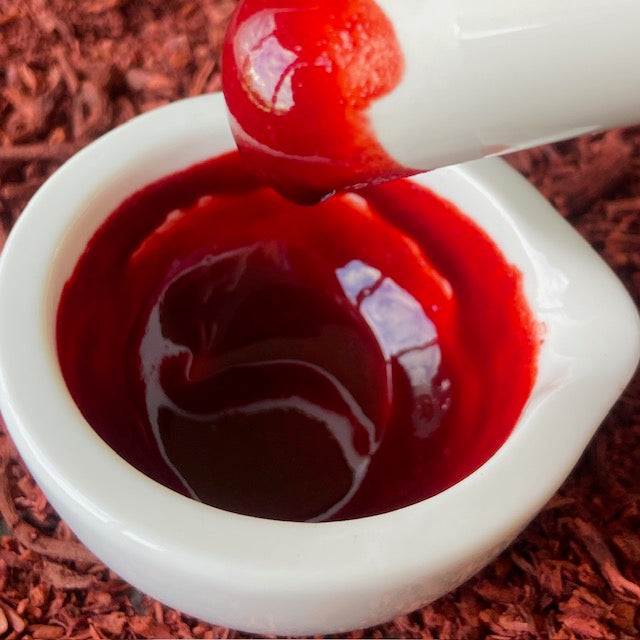 Porzellan-Mörser mit Stößel aus dem INK KIT zur Pigmentherstellung