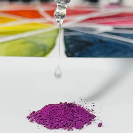 Detailaufnahme Pigment und Natural Refluid Medium aus dem The Dyers' Child® INK KIT