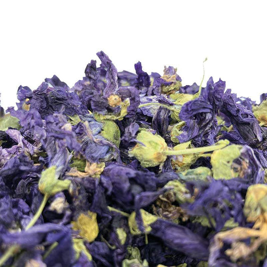 Malvenblüten blau für lila, rosa und graue Farbtöne