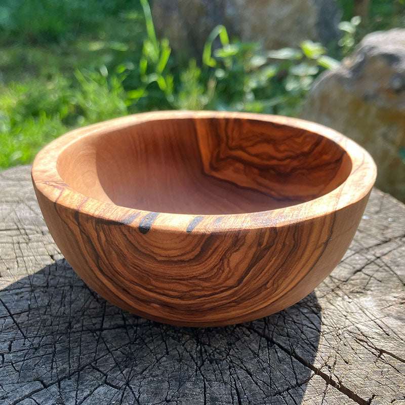 Olivenholz Schale 12cm naturbelassen für getrocknete Blüten