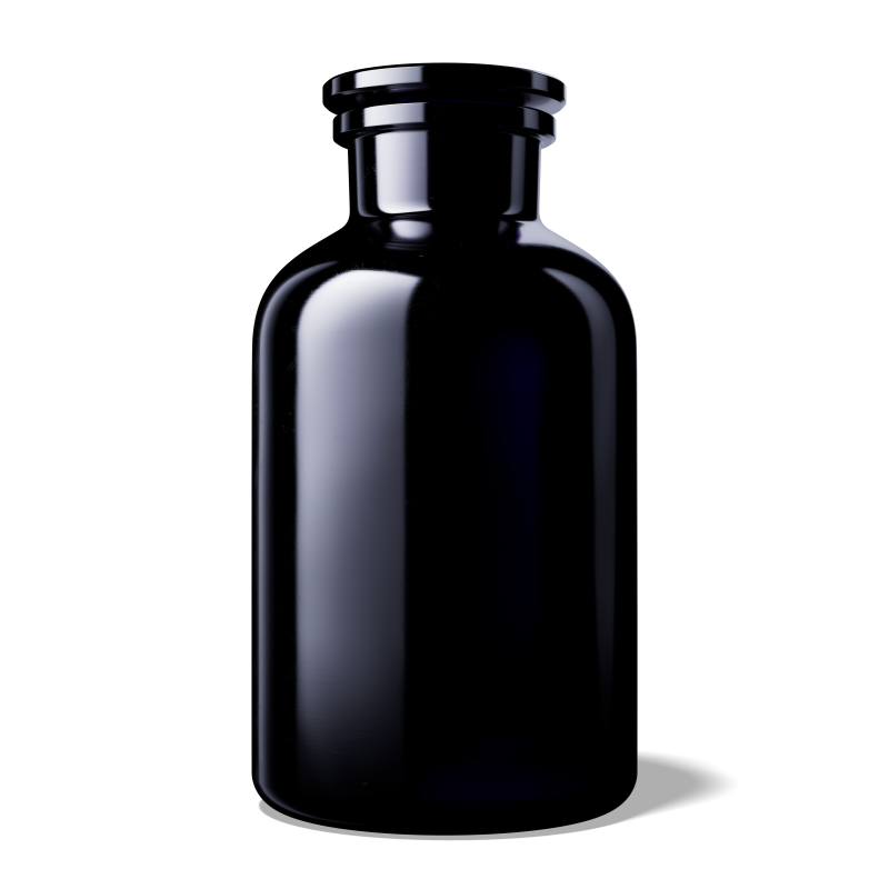 MIRON Apothekerglas Libra 2000ml Violettglas mit Glasstopfen