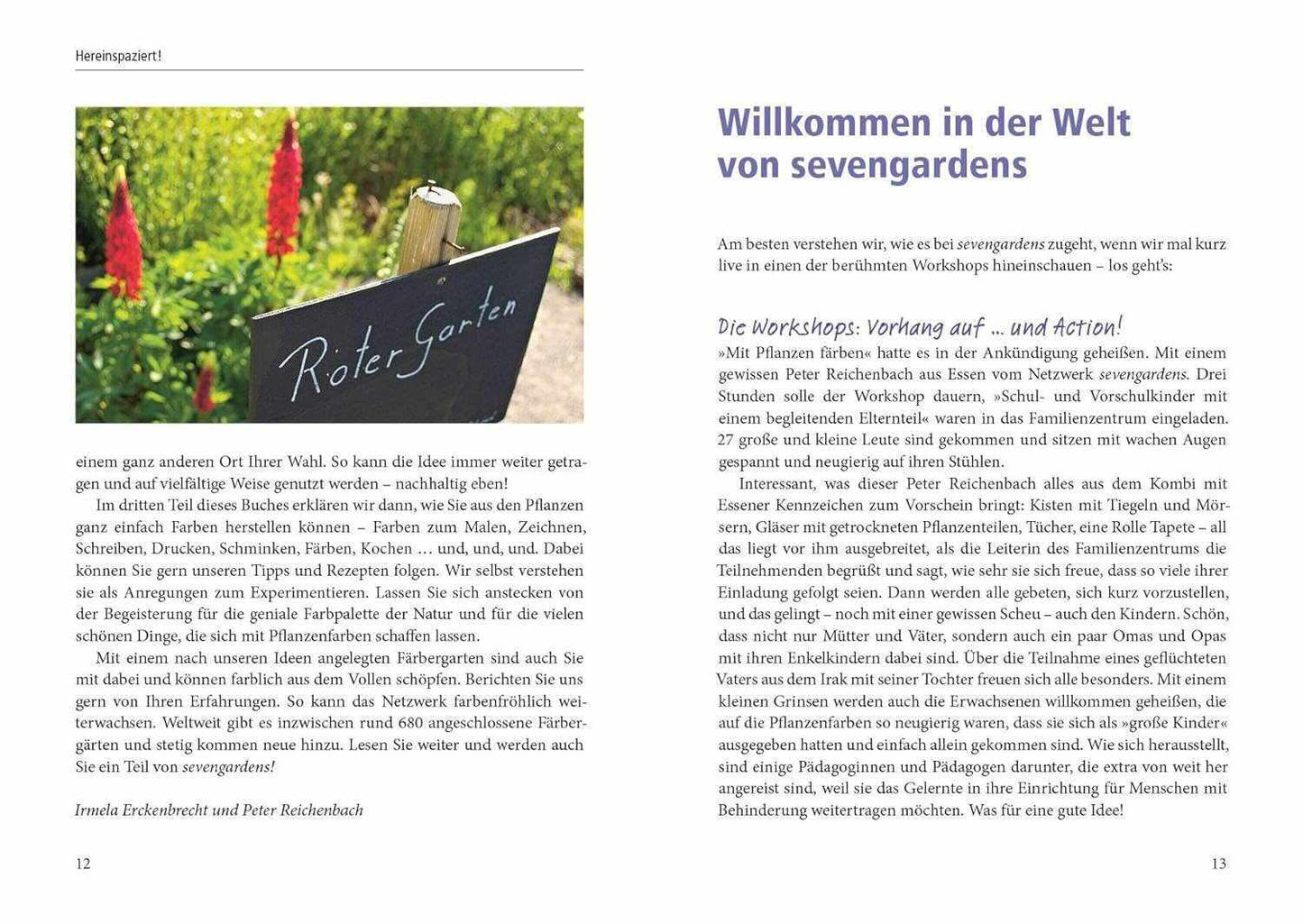 Farbstark mit sevengardens – Beispielseite 3 | Pflanzenfarbenbuch