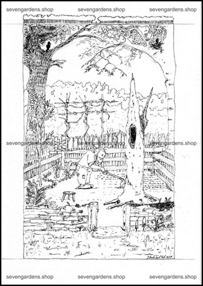 Malvorlage der Waldgarten