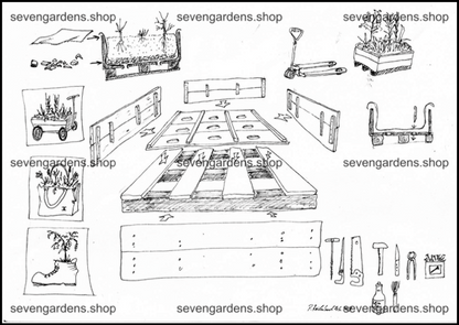 Malvorlage der fliegende Garten