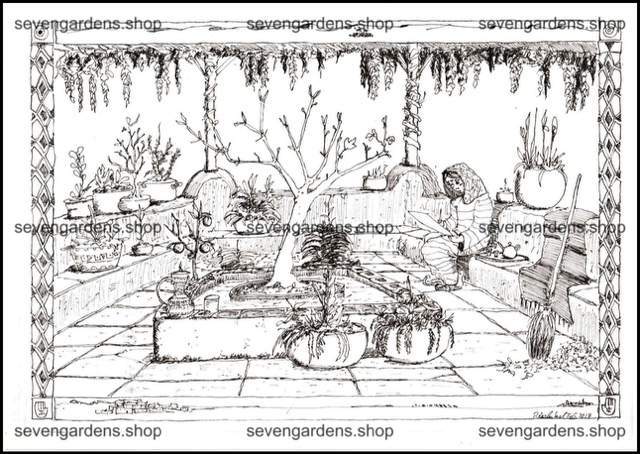 Malvorlage der internationale Garten