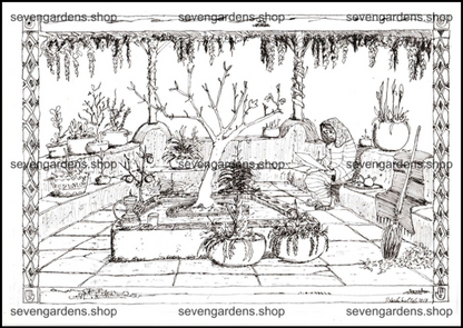 Malvorlage der internationale Garten