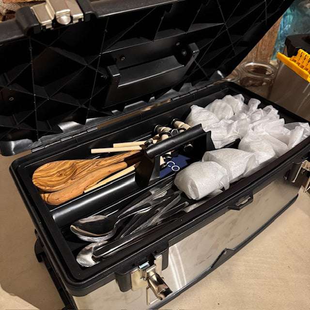 Färberkoffer Innenausstattung oberes Fach Werkzeug