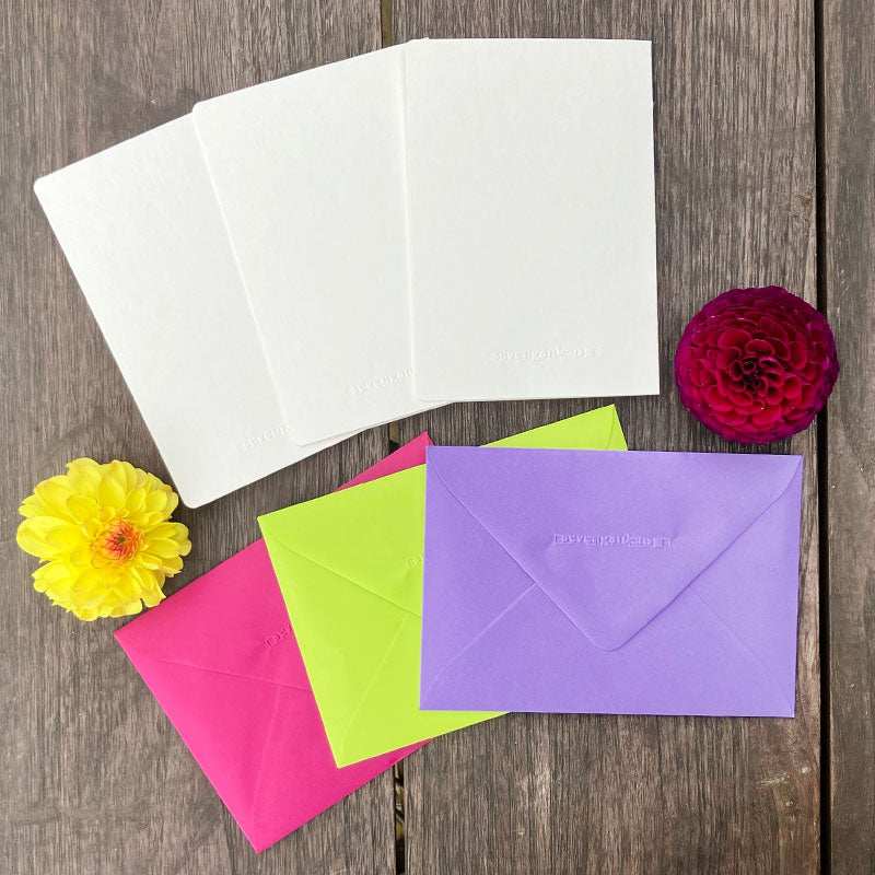 HEMPA Hanfpapier Karten A6 mit buntem Briefumschlag
