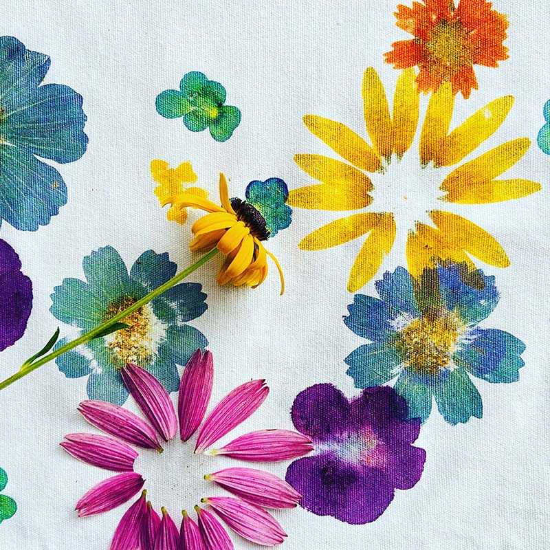 sevengardens® Hammered Leaves auch auf Stoffe übertragbar