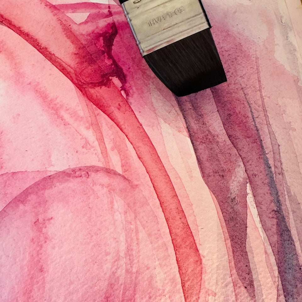 Malen mit den INK KIT Farben auf Leinwand