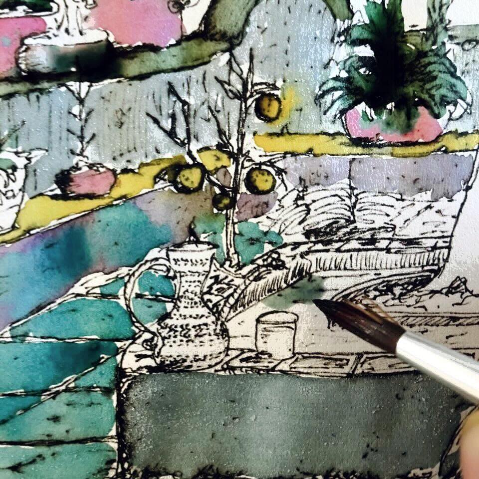 Malvorlagen Färbergärten von Peter Reichenbach