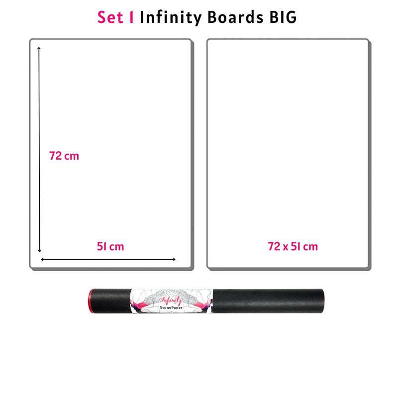 Infinity StonePaper Boards BIG 72cm x 51cm mit Tragerolle