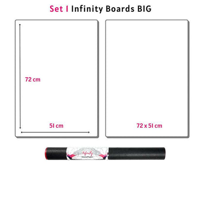 Infinity StonePaper Boards BIG 72cm x 51cm mit Tragerolle
