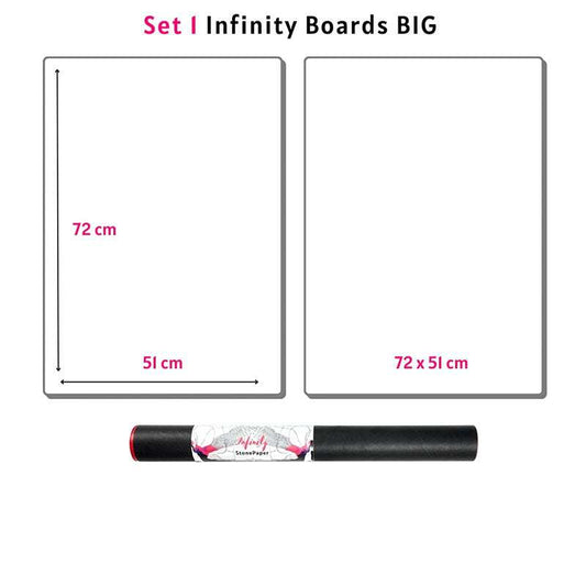 Infinity StonePaper Boards BIG 72cm x 51cm mit Tragerolle