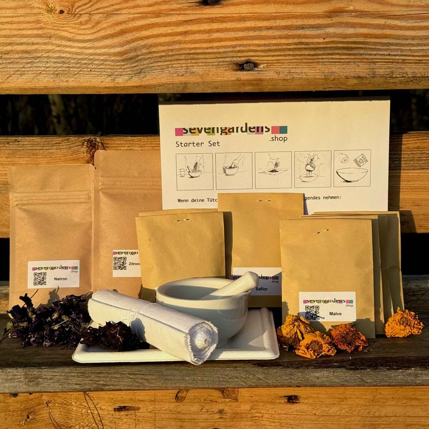 sevengardens® Starter Set komplett mit Mörser und Pflanzen